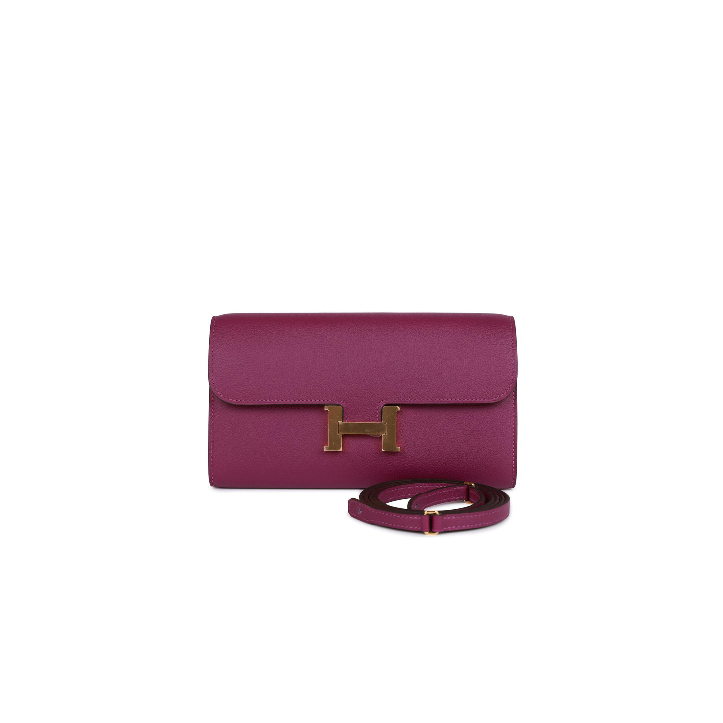 H**me5 constance wallet to go evercolor gold hardware (20*11*4cm)